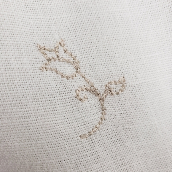 Studio Works Linen Capri Pant and Shirt Set PL Ivory and Taupe EUC - Picture 8 of 16